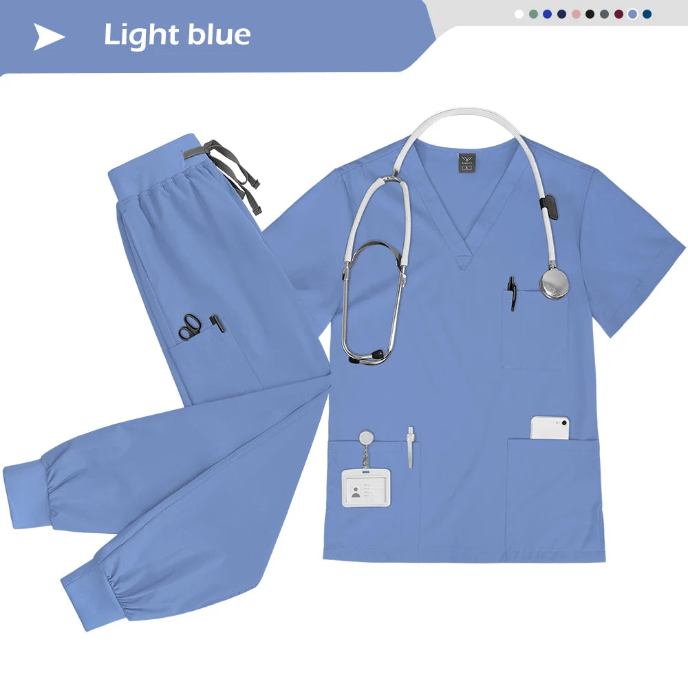 Ensemble Scrubs Infirmier Unisexe — Haut & Pantalon Jogger Médical - BLACKBEARD OUTDOOR INDUSTRIES