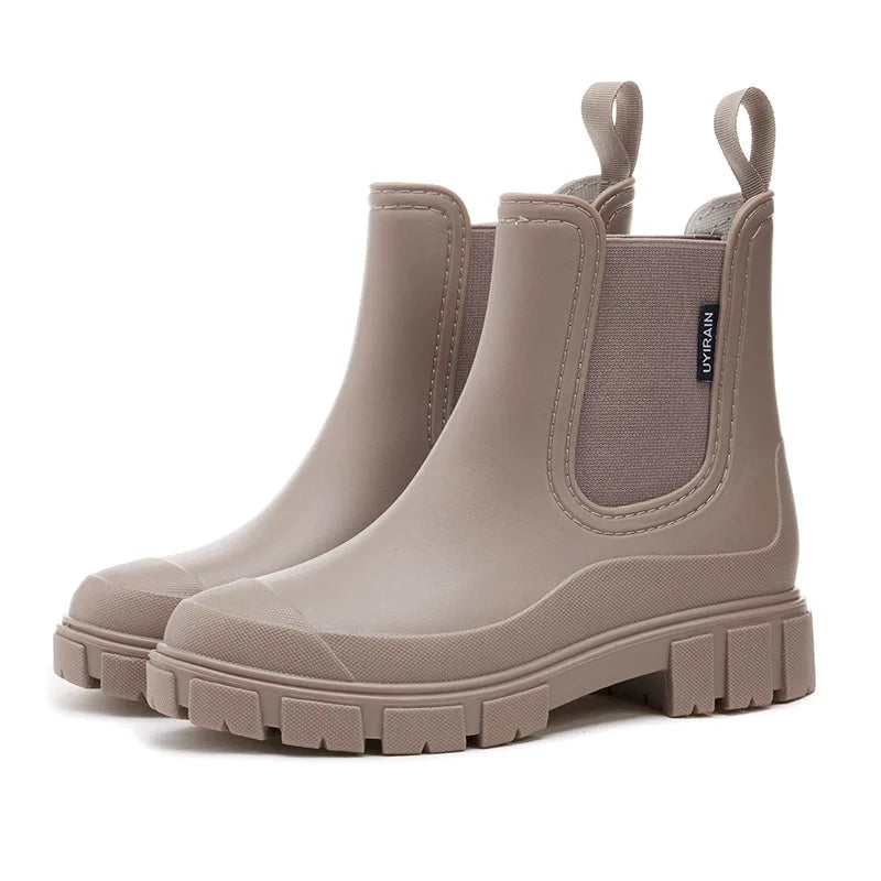 Bottes de pluie imperméables femme - Chelsea mi-mollet