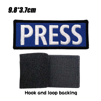 Patch Brodé PRESS – Insigne Militaire | Velcro, Couture ou Adhésif