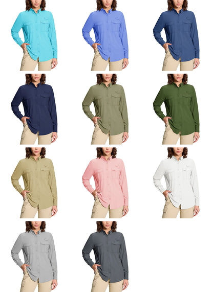 Chemise Femme de Randonnée KEFITEVD – Séchage Rapide, Respirante & Anti-UV – Manches Longues Modulables - BLACKBEARD OUTDOOR INDUSTRIES