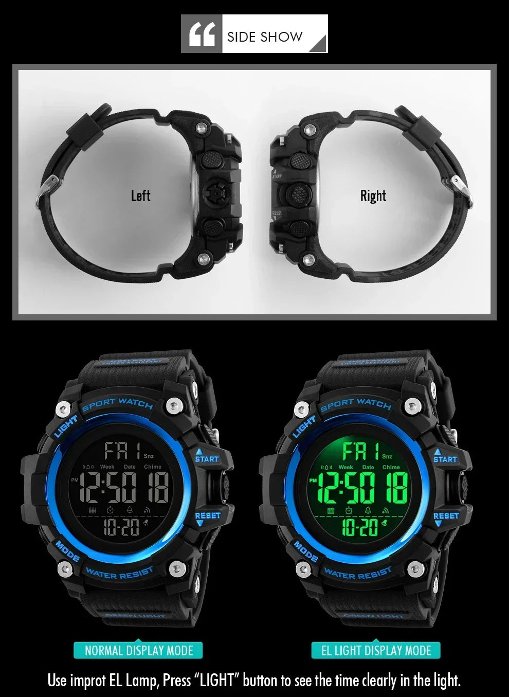 Montre Digitale Sport Homme SKMEI 1384 – Résistante et Multifonction - BLACKBEARD OUTDOOR INDUSTRIES
