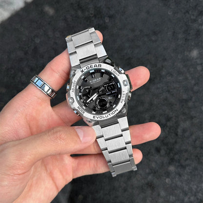 Montre Homme X-GEAR XG3993 – Acier Inoxydable, Analogique-Digitale, Étanche 5 Bar, Coffret Premium