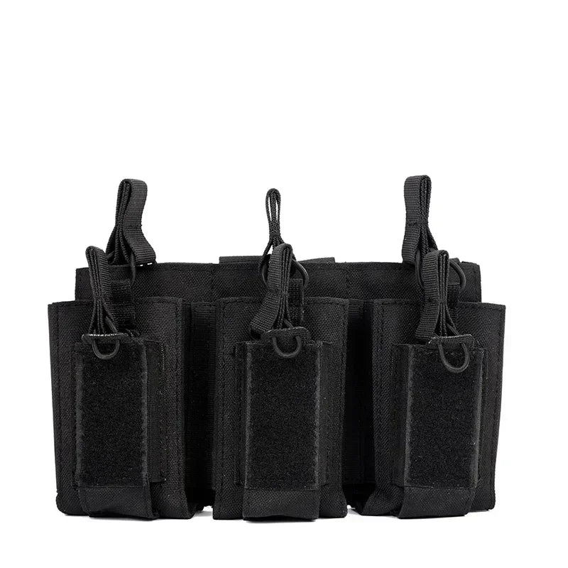 Pochette Tactique Triple Chargeurs – Universelle M4 / M14 / M16 / AK / AR / Glock | Système MOLLE EDC - BLACKBEARD OUTDOOR INDUSTRIES