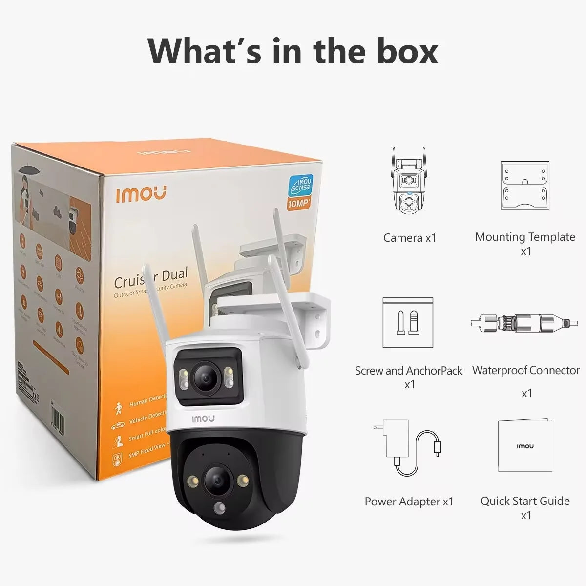 Caméra Surveillance Extérieure IMOU 6MP WiFi — Double Objectif, Vision Nocturne Couleur, Détection IA, IP66 - BLACKBEARD OUTDOOR INDUSTRIES