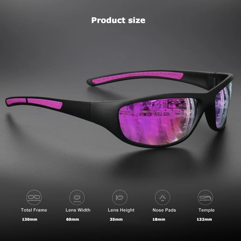 Lunettes de Sport Polarisées UV400 – Cyclisme, Course, Pêche | Verres Photochromiques & Miroir