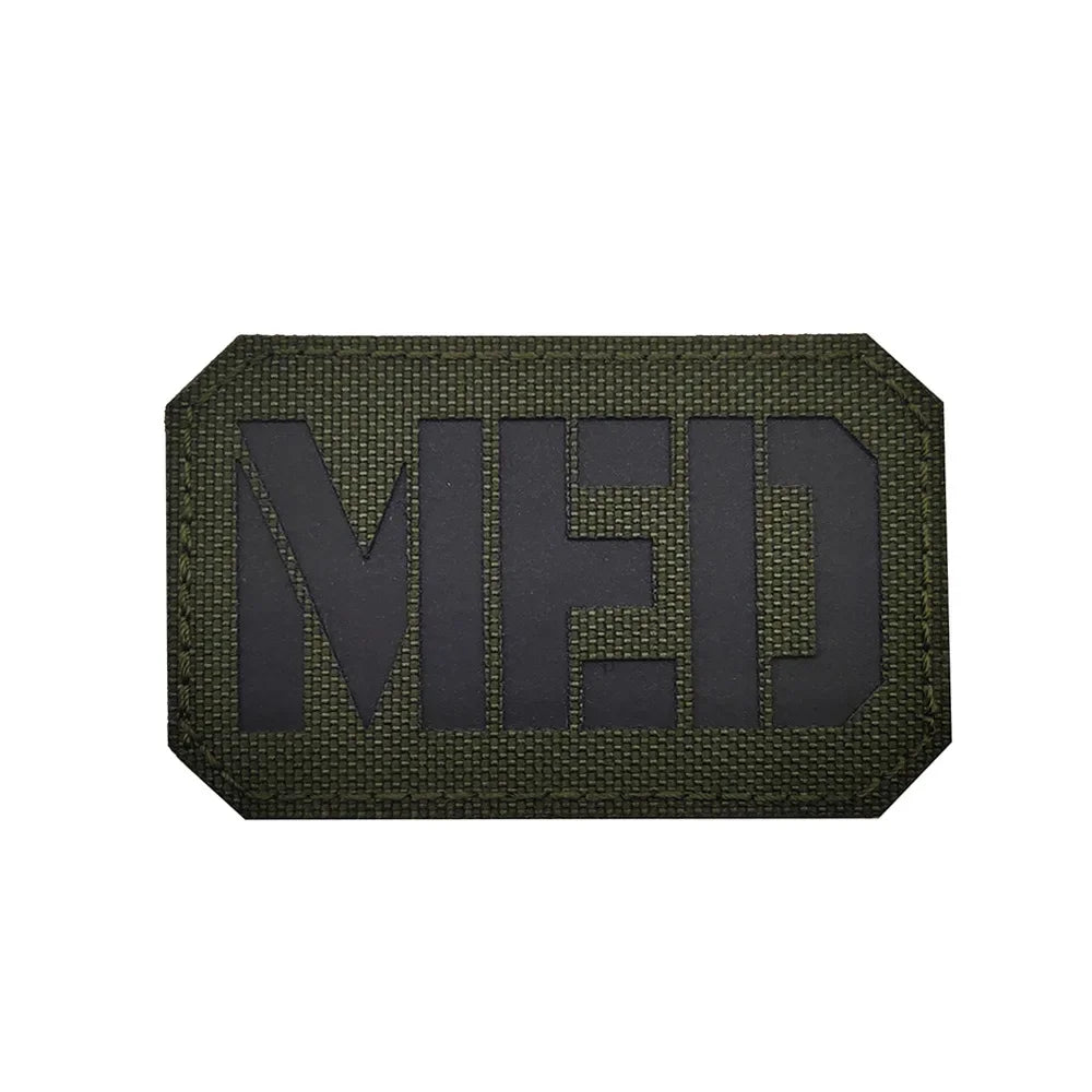MEDIC Embroidered Patch IR Reflective Glow in Dark Tactical Military Patches Medical MED EMT PARAMEDIC Emblem PVC Rubber Badges - BLACKBEARD OUTDOOR INDUSTRIES