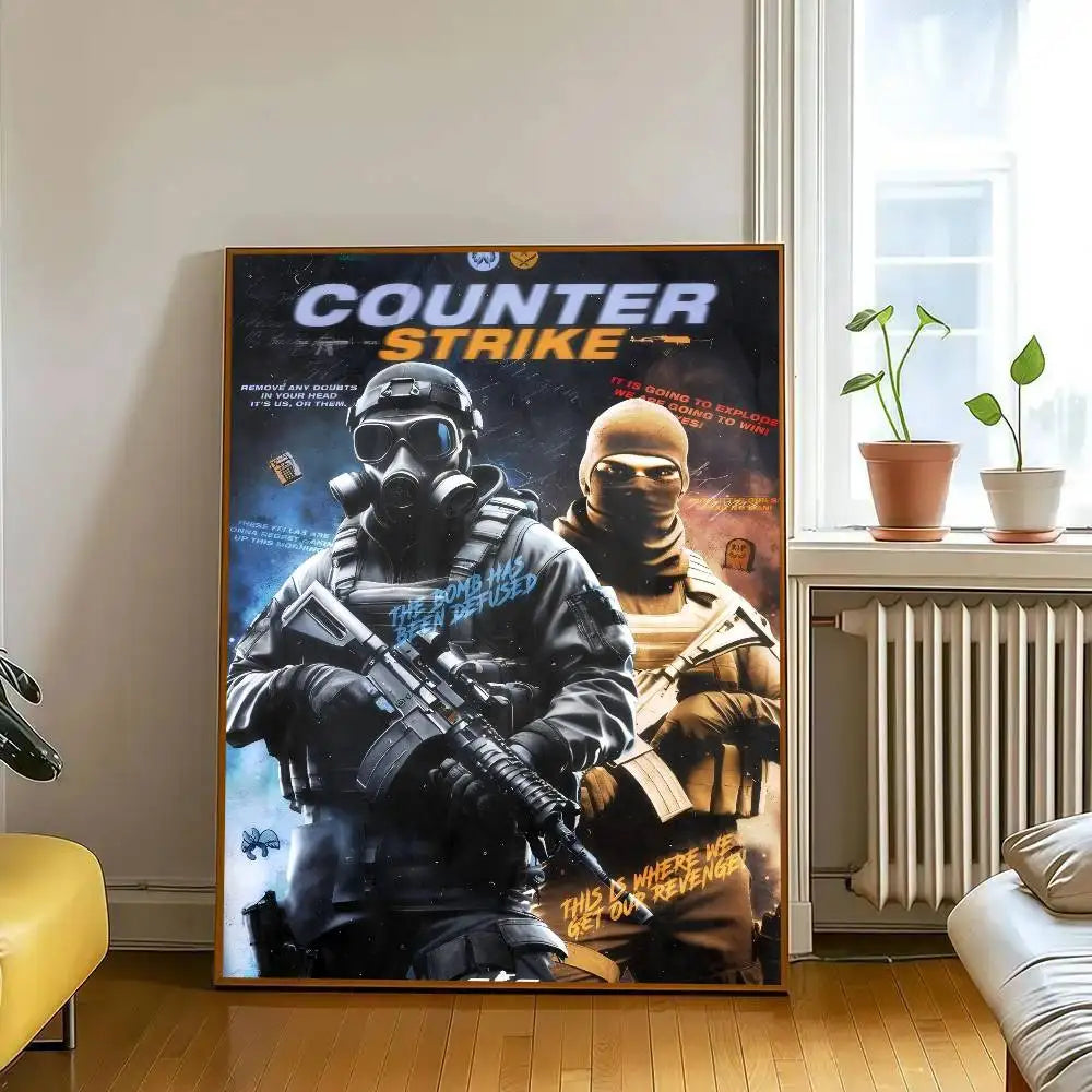 Poster Counter-Strike CS2 – Affiche Murale HD Gaming, Décoration Salon, Bureau & Chambre (Sans Cadre)