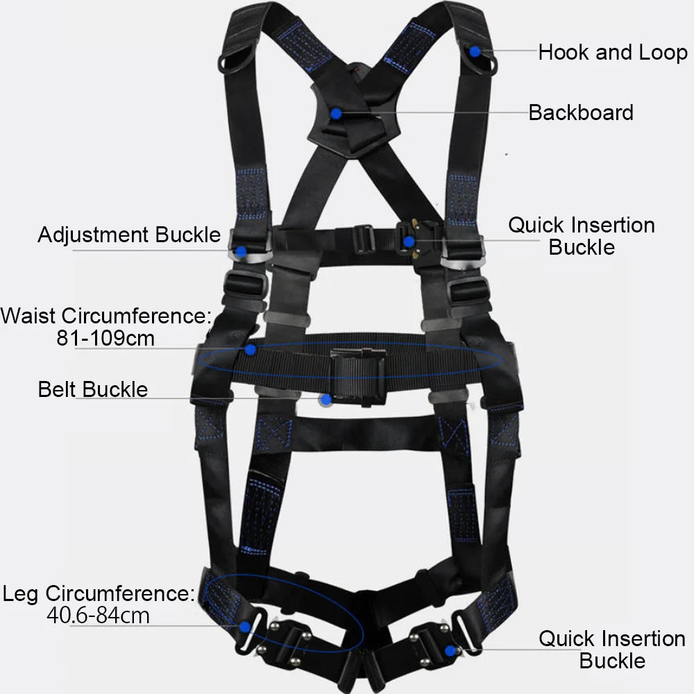 Harnais de Sécurité 5 Points — Travaux en Hauteur & Escalade - BLACKBEARD OUTDOOR INDUSTRIES