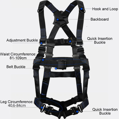 Harnais de Sécurité 5 Points — Travaux en Hauteur & Escalade - BLACKBEARD OUTDOOR INDUSTRIES