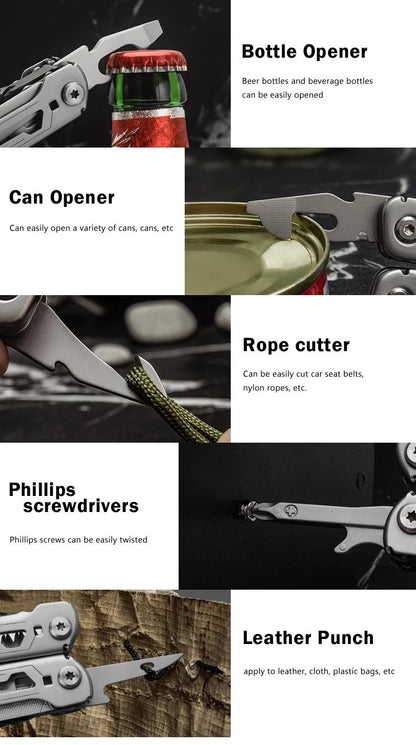 Outdoor Camping Multi Tools Folding Survival Gear Plier Knife Wire Stripper Outdoor Mini Portable Hand Tools Knife, Scissors ﻿ BLACKBEARD OUTDOOR INDUSTRIES