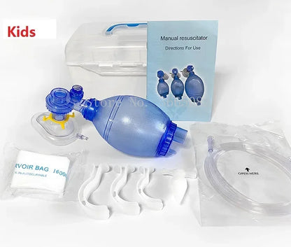 Kit de Réanimation Manuelle pour Enfant avec Masque Transparent et Sac PVC + Tuyau d'Oxygène et Sac de Réservoir - BLACKBEARD OUTDOOR INDUSTRIES