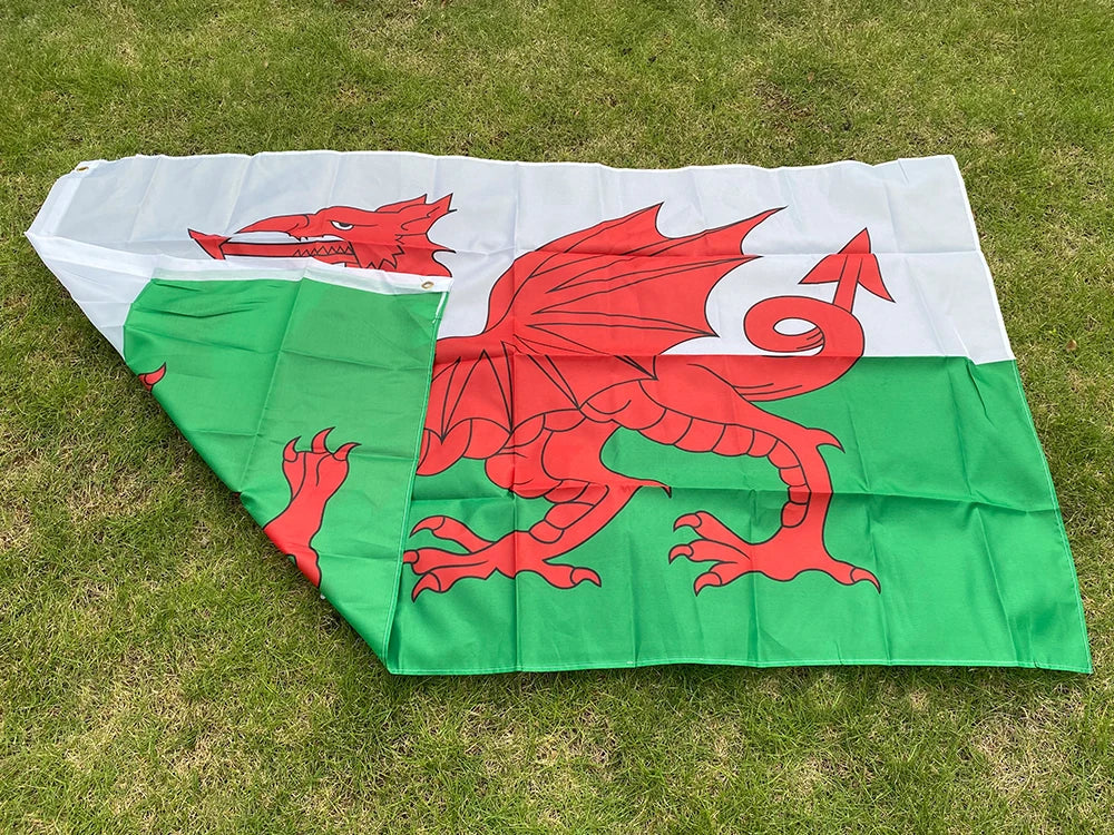 Drapeau du Pays de Galles (Wales) – 90x150 cm – Polyester – Drapeau du Dragon Rouge BLACKBEARD OUTDOOR INDUSTRIES