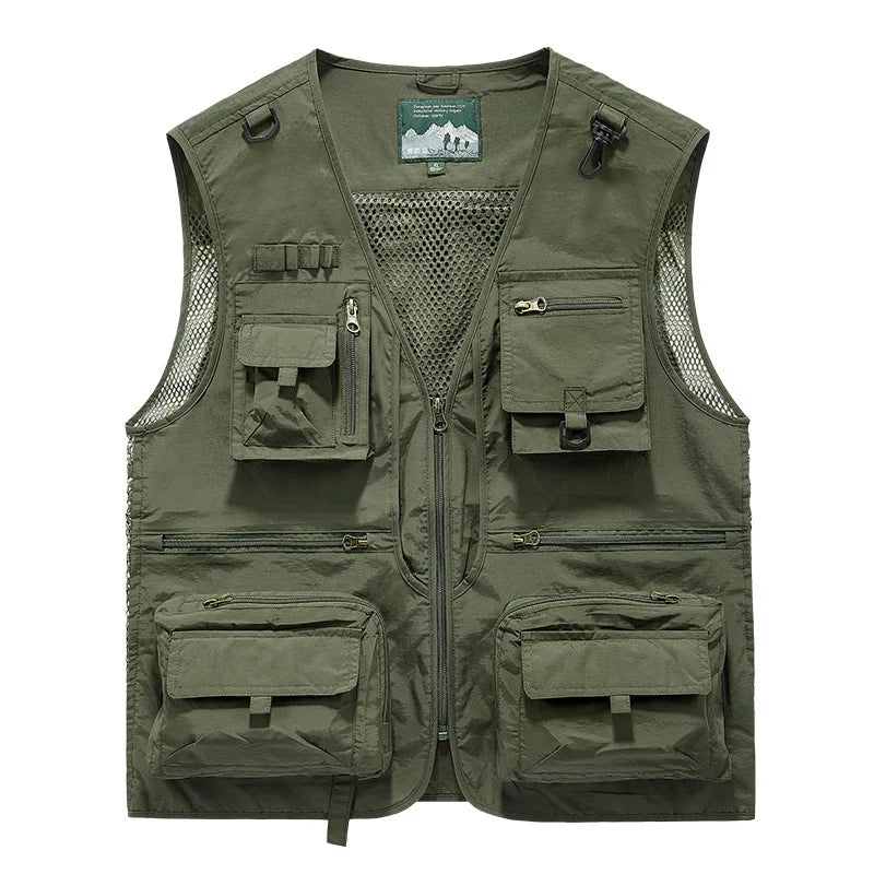 Gilet Multi-Poches Homme Respirant — Pêche, Outdoor & Casual | 7 Couleurs | EU L à 4XL - BLACKBEARD OUTDOOR INDUSTRIES
