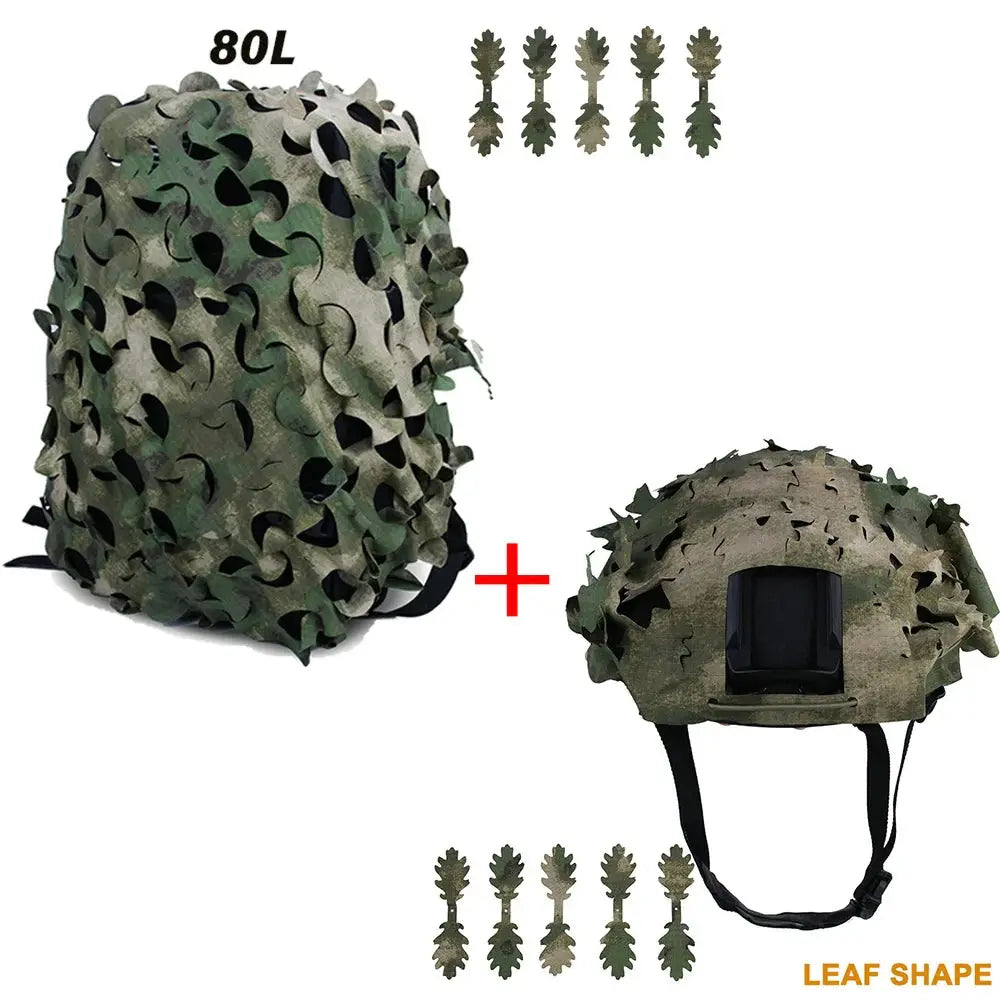Kit Camouflage 3D Laser Cut – Couvre-Sac à Dos & Couvre-Casque Tactique Ma boutique