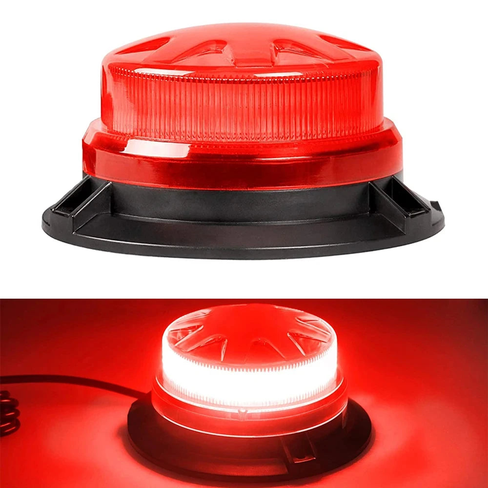 LED Feu Stroboscopique d'Urgence avec Base Magnétique - Lumière de Signalisation de Toit de Voiture (12V/24V) BLACKBEARD OUTDOOR INDUSTRIES