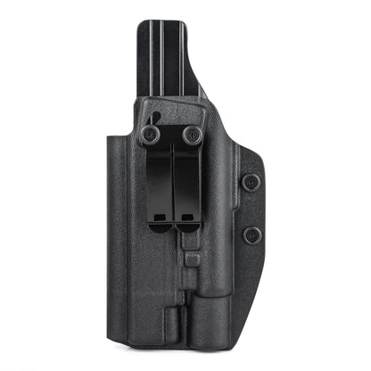Holster IWB Kydex Glock 19 19X 23 25 32 44 45 + Olight Baldr Pro R – Port Dissimulé Ceinture, Rétention Réglable | Droitier & Gaucher - BLACKBEARD OUTDOOR INDUSTRIES
