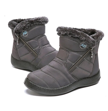 Bottines Hiver Femme Fourrées & Imperméables – Chaussures Chaudes à Talon Plat – Style Élégant & Confort – Neige / Froid - BLACKBEARD OUTDOOR INDUSTRIES