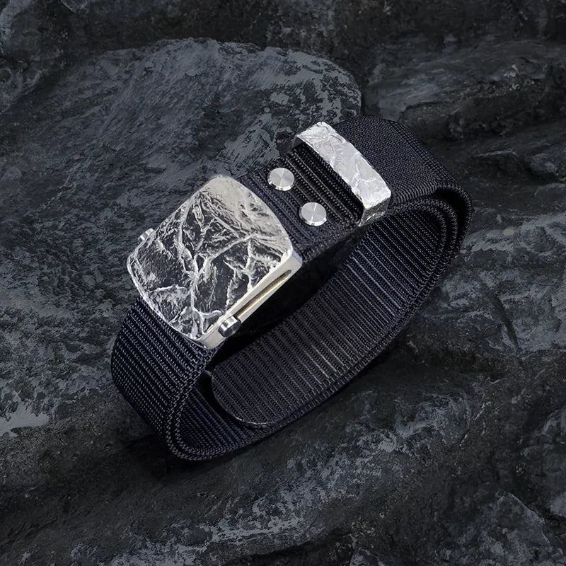 Ceinture Tactique en Nylon avec Boucle Automatique en Titane Pur (35/38 mm) Ma boutique