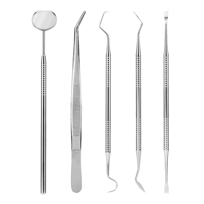Kit Dentaire Inox – Détartreur, Miroir & Pince Bucco-Dentaire 5 ou 6 Pièces