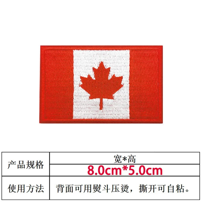 Patch Drapeau Canada – Brodé avec Velcro ou à Coudre - BLACKBEARD OUTDOOR INDUSTRIES