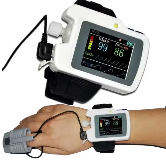 Contec RS01 – Moniteur de Sommeil et Apnée | SpO2, Fréquence Cardiaque, Flux Nasal, Enregistrement 20h