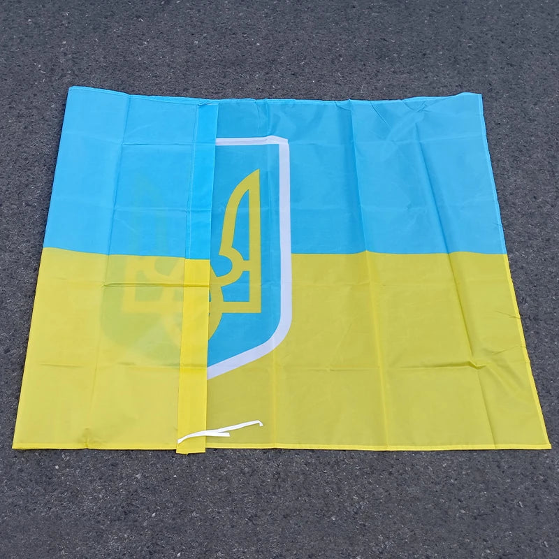 Drapeau Présidentiel Ukrainien – 90x150 cm – Bannière de l'Ukraine – Décoration Intérieure – 100% Polyester BLACKBEARD OUTDOOR INDUSTRIES