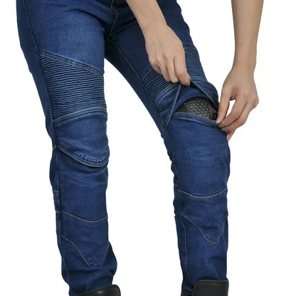 Jean moto tactique femme discret, police en civil