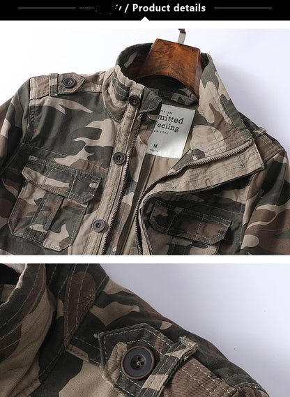 Veste Cargo en Denim pour Homme - Style Rétro avec Poches Multiples BLACKBEARD OUTDOOR INDUSTRIES