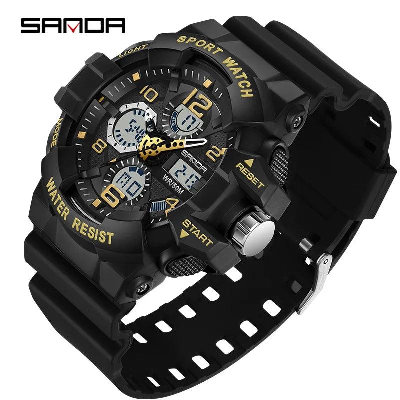 Montre militaire tactique SANDA 3168 analogique et numérique