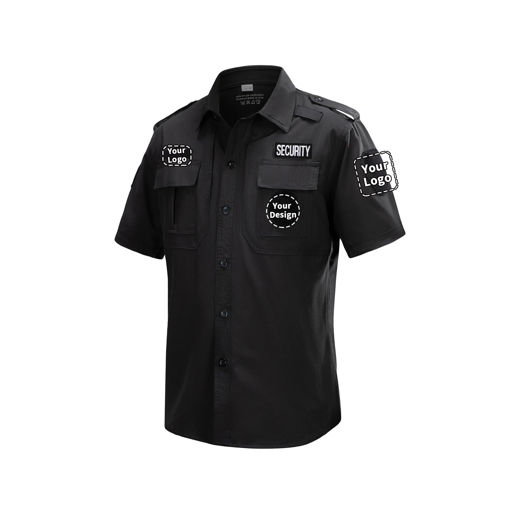 Tenue de Garde Sécuritaire - Uniforme Police en Tissu à Séchage Rapide, Costume de Travail Noir/Bleu pour Homme - BLACKBEARD OUTDOOR INDUSTRIES