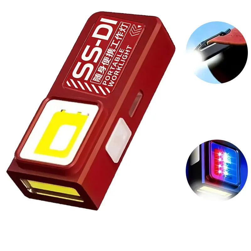 Mini Lampe LED Porte-Clés 150lm Rechargeable USB-C – Clip + Aimant