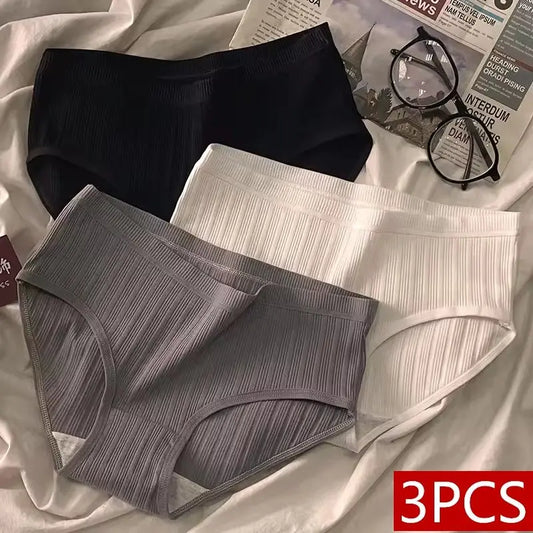 Lot de 3 Culottes en Coton de Style Sport – Sous-vêtements Féminins, Confortables, Respirants, Taille Moyenne, Lingerie Sexy et Taille Plus - BLACKBEARD OUTDOOR INDUSTRIES