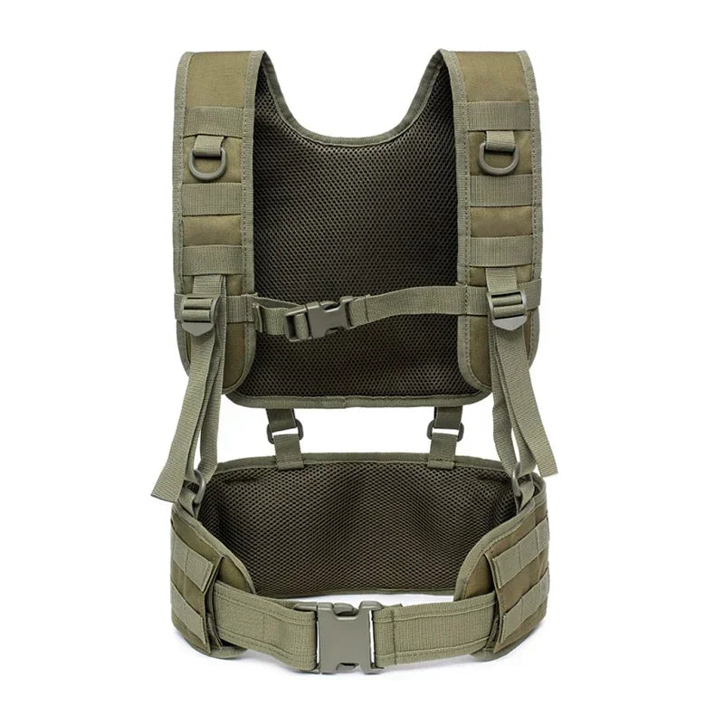 Brelage tactique MOLLE réglable – Harnais et ceinture rembourrée