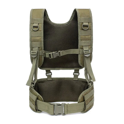 Brelage tactique MOLLE réglable – Harnais et ceinture rembourrée