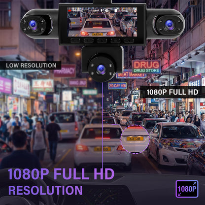 Dashcam Podofo 5 caméras 1080P avec écran 3,16 pouces