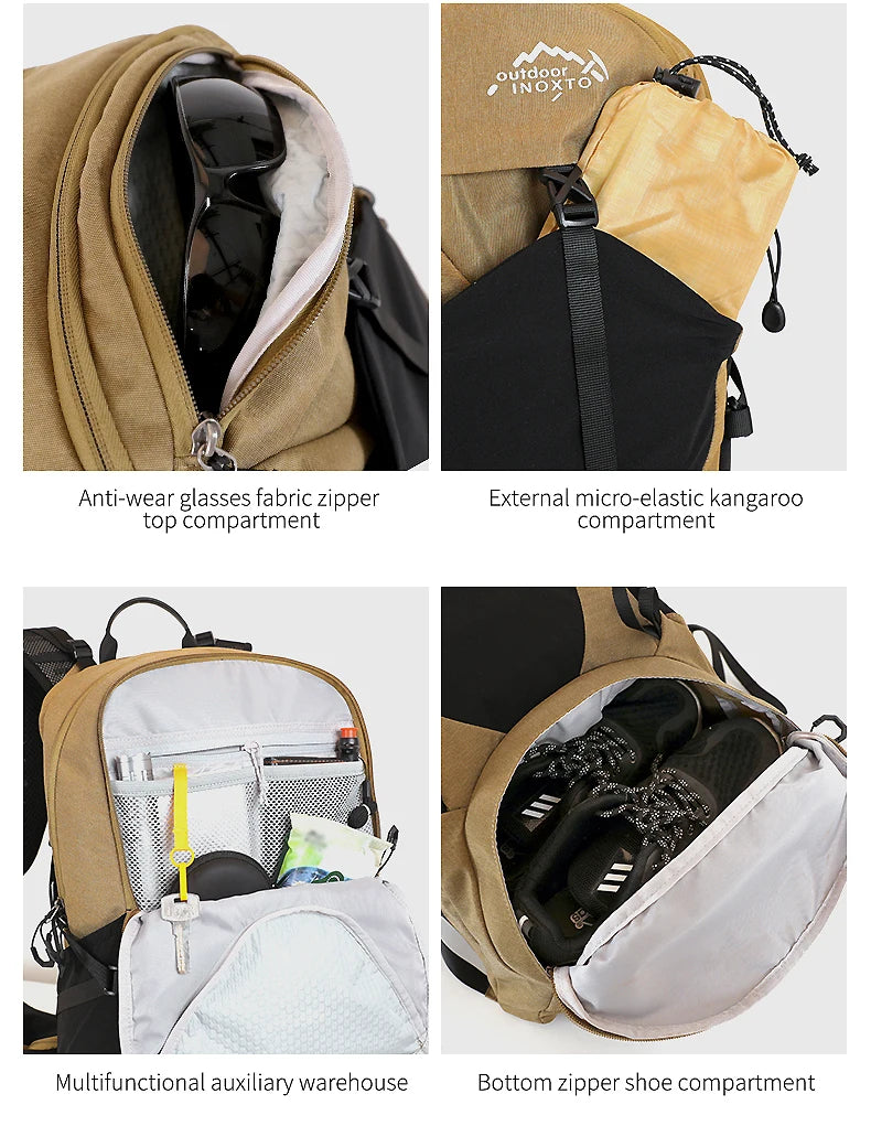 Sac à Dos de Randonnée 35L – Imperméable avec Housse de Pluie Intégrée | Mixte Homme/Femme - BLACKBEARD OUTDOOR INDUSTRIES