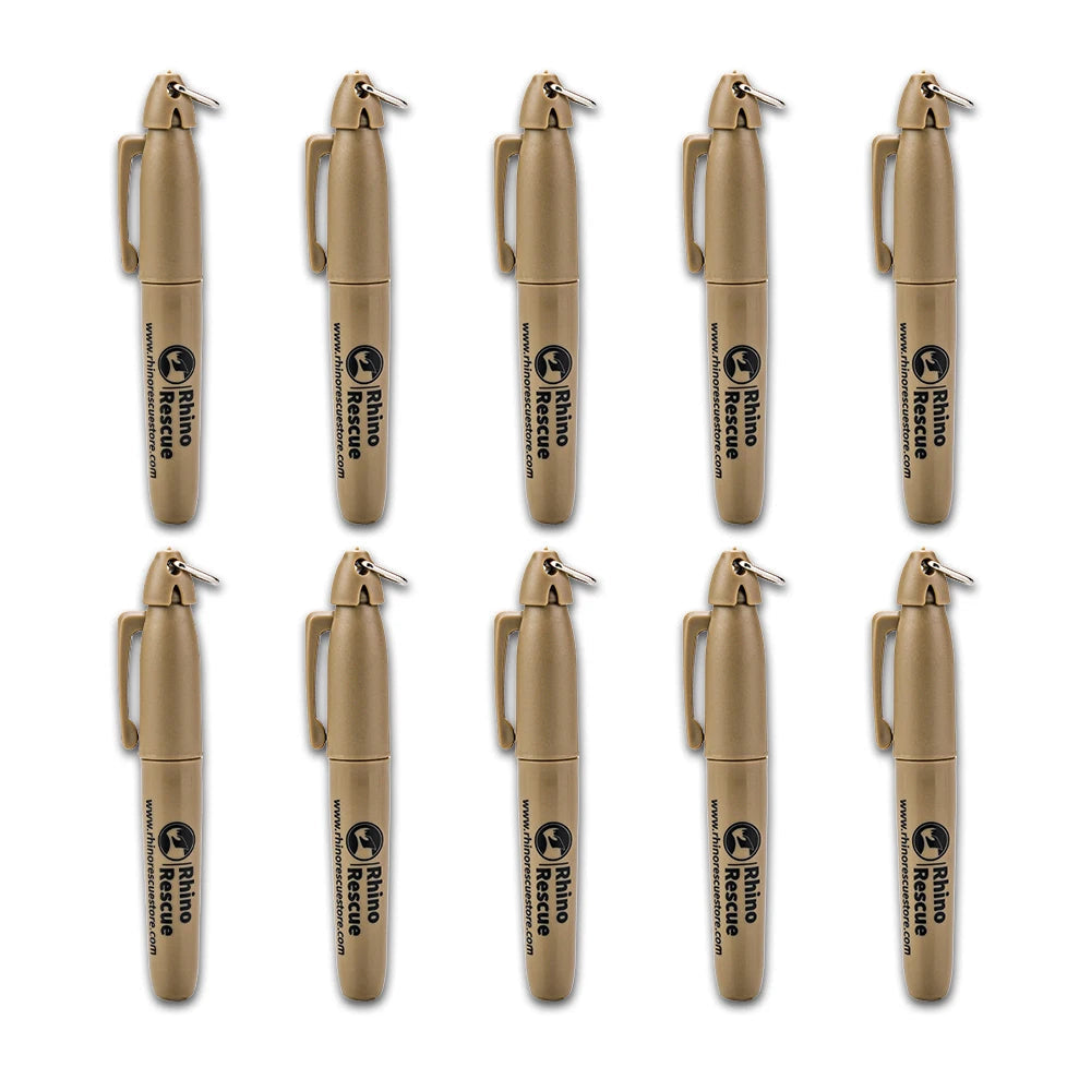 RHINO RESCUE - Stylo Tactique – Marqueur Permanent pour Équipement Tactique & Cadeau pour le Camping et la Randonnée BLACKBEARD OUTDOOR INDUSTRIES