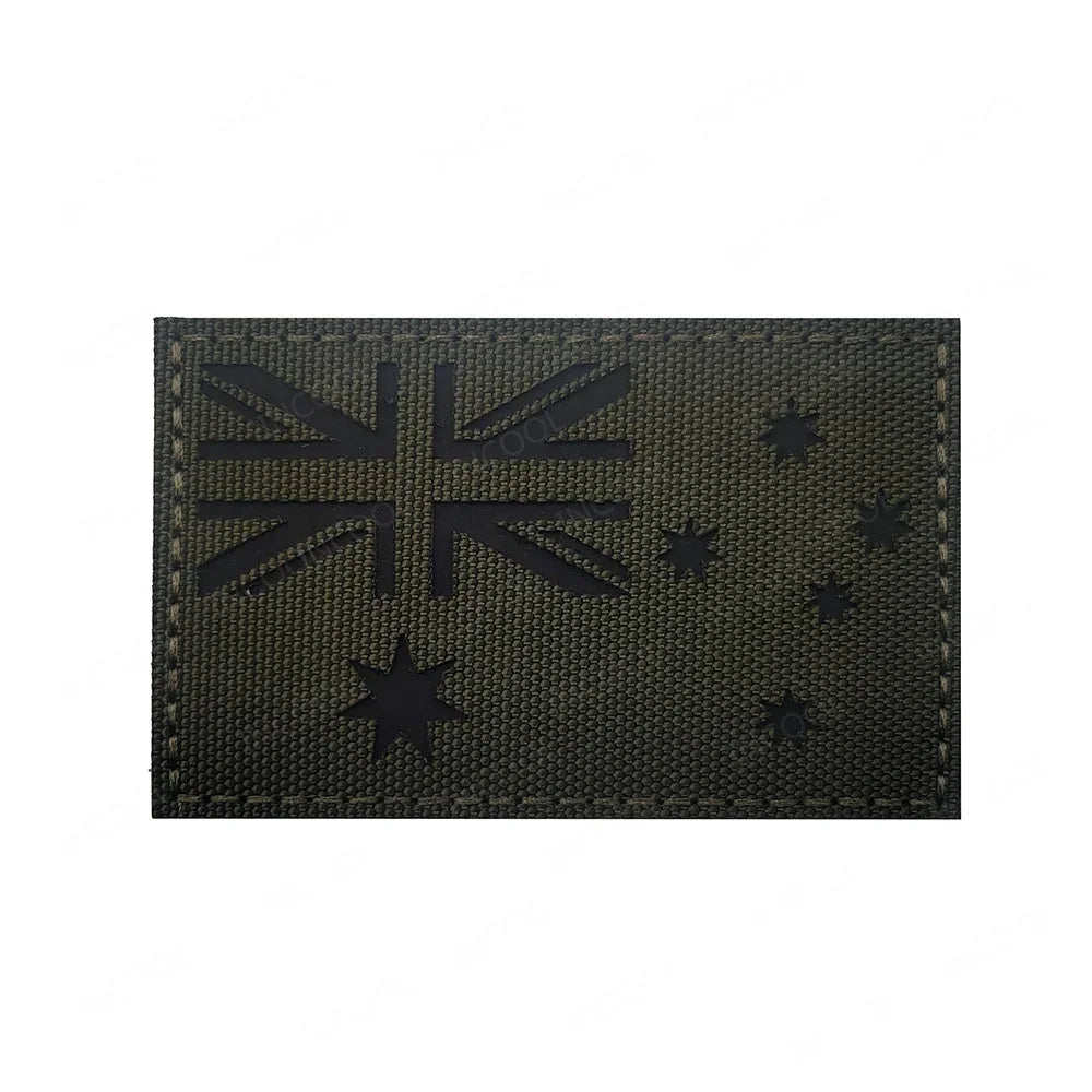 Patch Drapeau Réfléchissant Tactique – Badge Militaire Velcro, 29 Pays, 8x5 cm