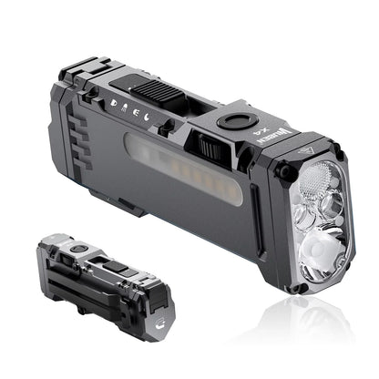 WUBEN X4 – Lampe Torche EDC Plate RGB, 1600 Lumens, Switch Tactique, Aimant & IP68 | Pocket Flashlight