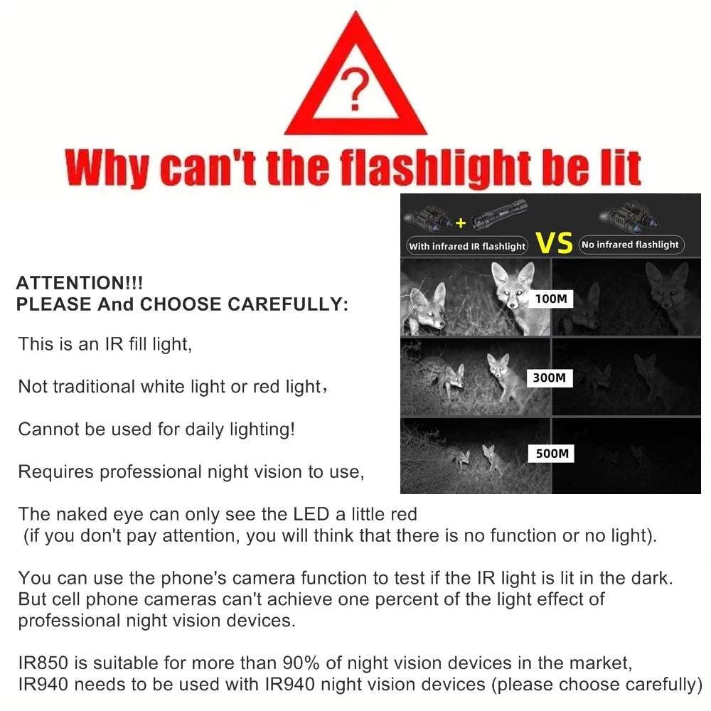 alonefire IR 850nm&940nm  IR Flashlight Ma boutique