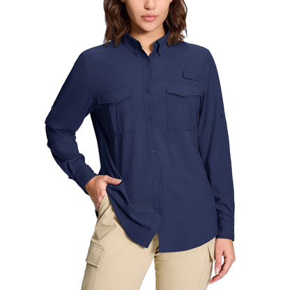 Chemise Femme de Randonnée KEFITEVD – Séchage Rapide, Respirante & Anti-UV – Manches Longues Modulables - BLACKBEARD OUTDOOR INDUSTRIES