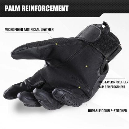 Gants Tactiques Plein Doigt JIUSUYI – Coque Caoutchouc Tactile Airsoft moto Combat