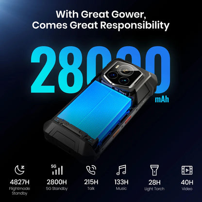 Smartphone Incassable Fossibot F107 Pro 28000mAh Vision Nocturne 5G