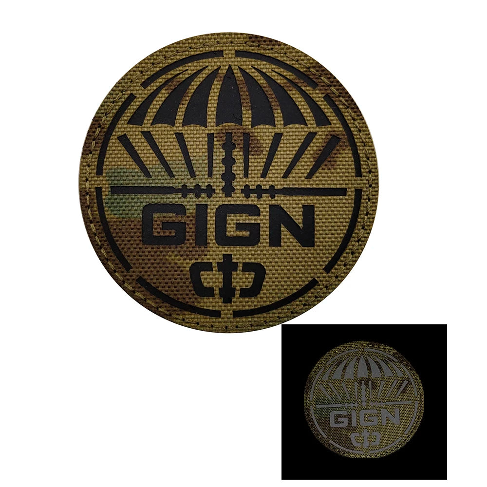 Patch Tactique France GIGN Infrared – Brodé avec Drapeau et Effet Réfléchissant IR - BLACKBEARD OUTDOOR INDUSTRIES