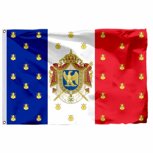 Drapeau France Royale – Bannière Napoléon III, Double Couture, Œillets Laiton
