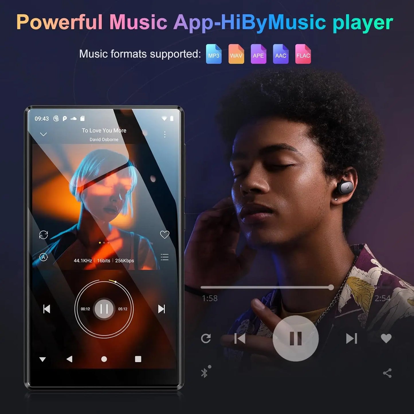 Lecteur MP3/MP4 Android Oilsky M501 Pro – 4.7’’ – Bluetooth 5.0 & Wi-Fi – 96 Go – Écran 1080P – Jusqu’à 1 To - BLACKBEARD OUTDOOR INDUSTRIES