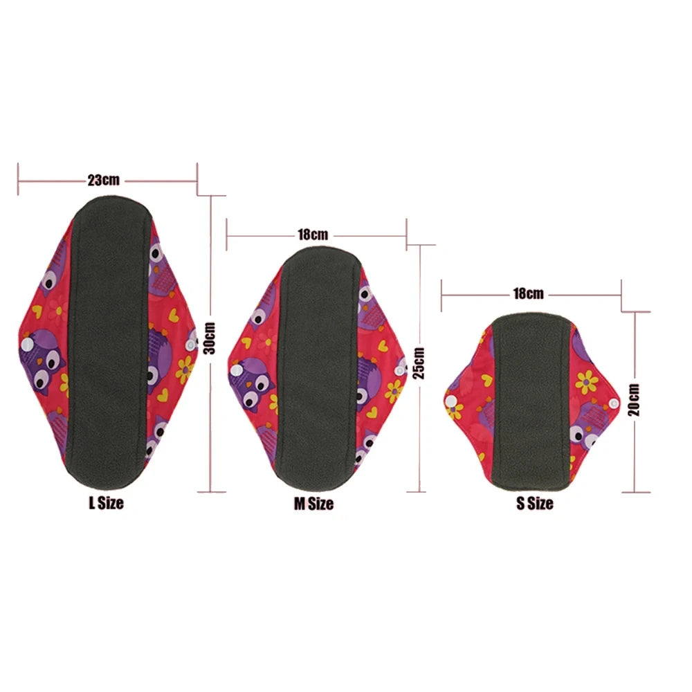 VEJYO – Lot de 5 Serviettes Hygiéniques Lavables en Charbon de Bambou Réutilisables Ma boutique