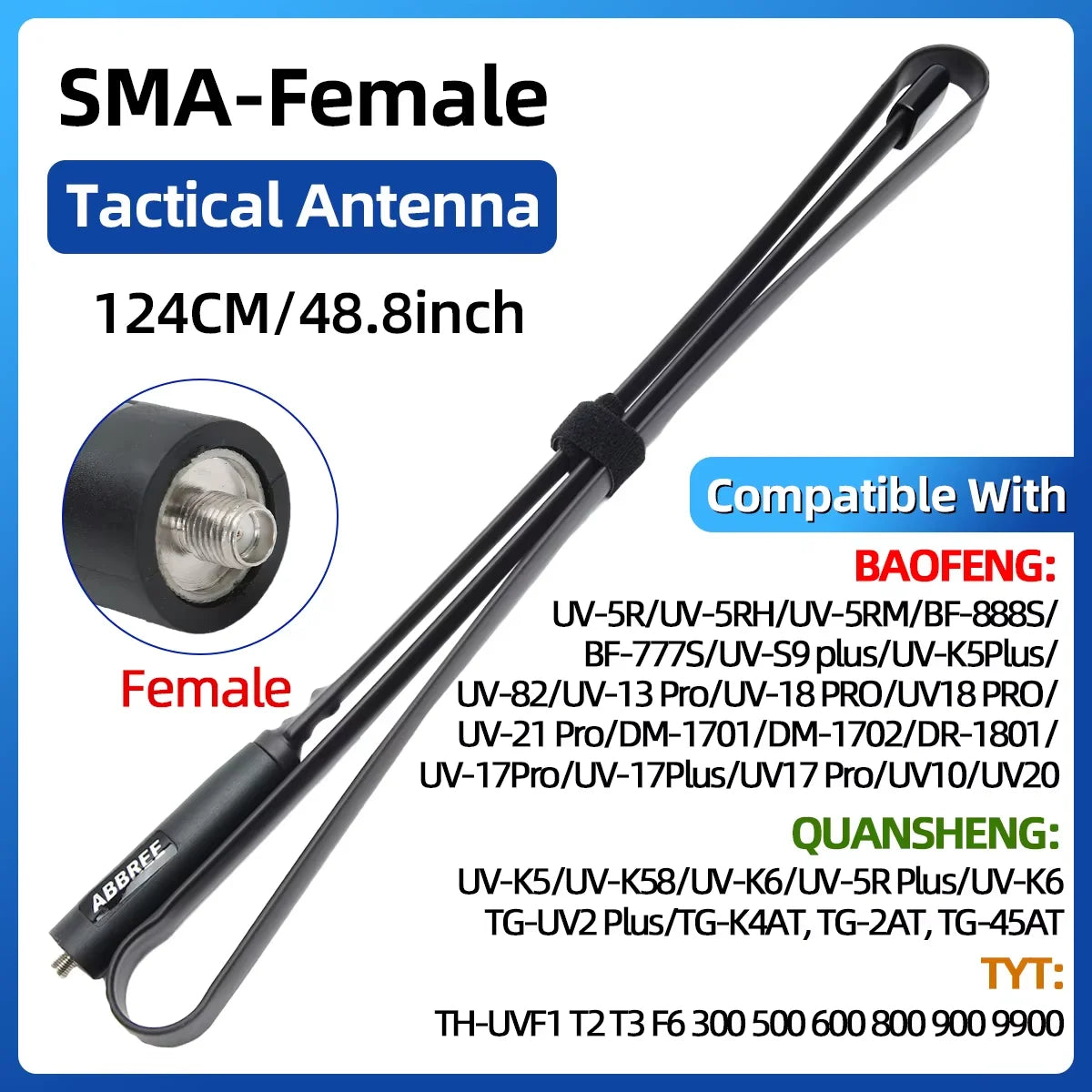 Antenne Tactique ABBREE CS – SMA-Female - BLACKBEARD OUTDOOR INDUSTRIES