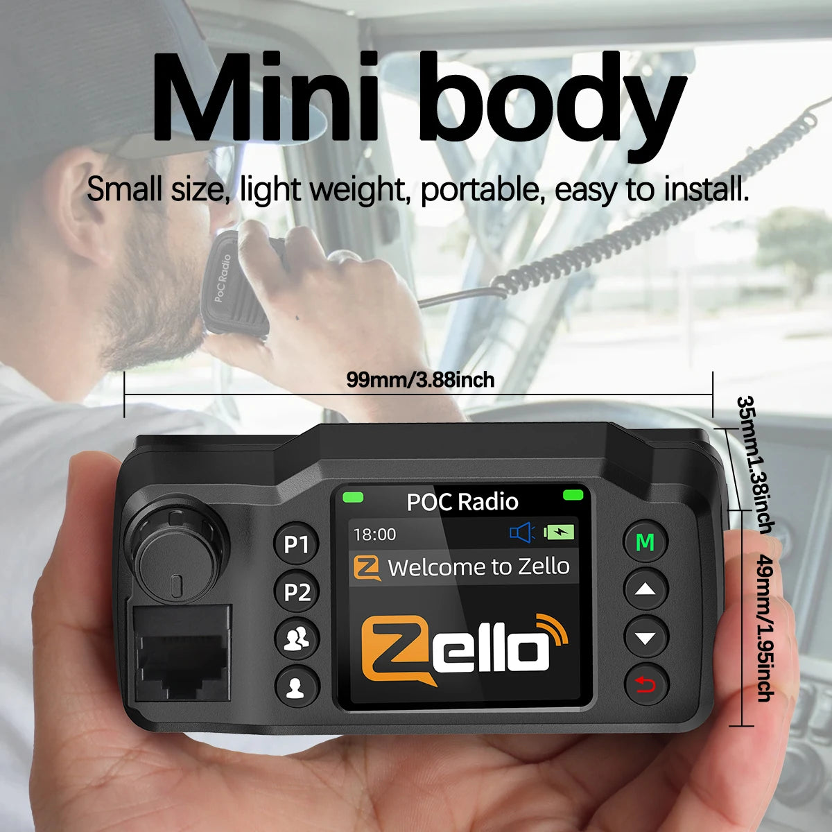 Radio POC 4G Véhicule Longue Portée – Talkie-Walkie Réseau GPS Double SIM Android WiFi Zello - BLACKBEARD OUTDOOR INDUSTRIES