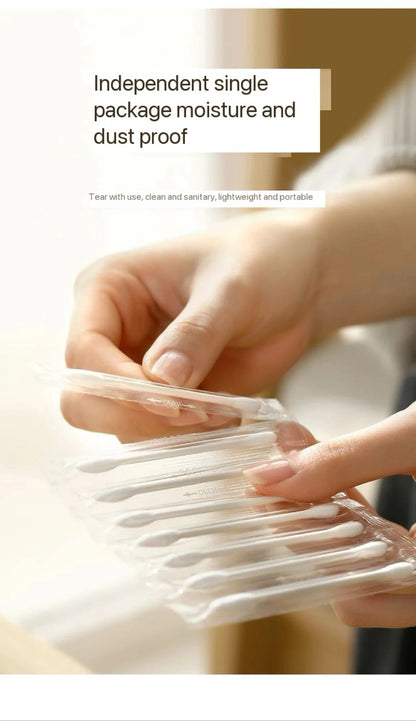 100 Coton-Tiges Individuellement Emballés – Double Embout – Hygiéniques, Jetables, Portables - BLACKBEARD OUTDOOR INDUSTRIES